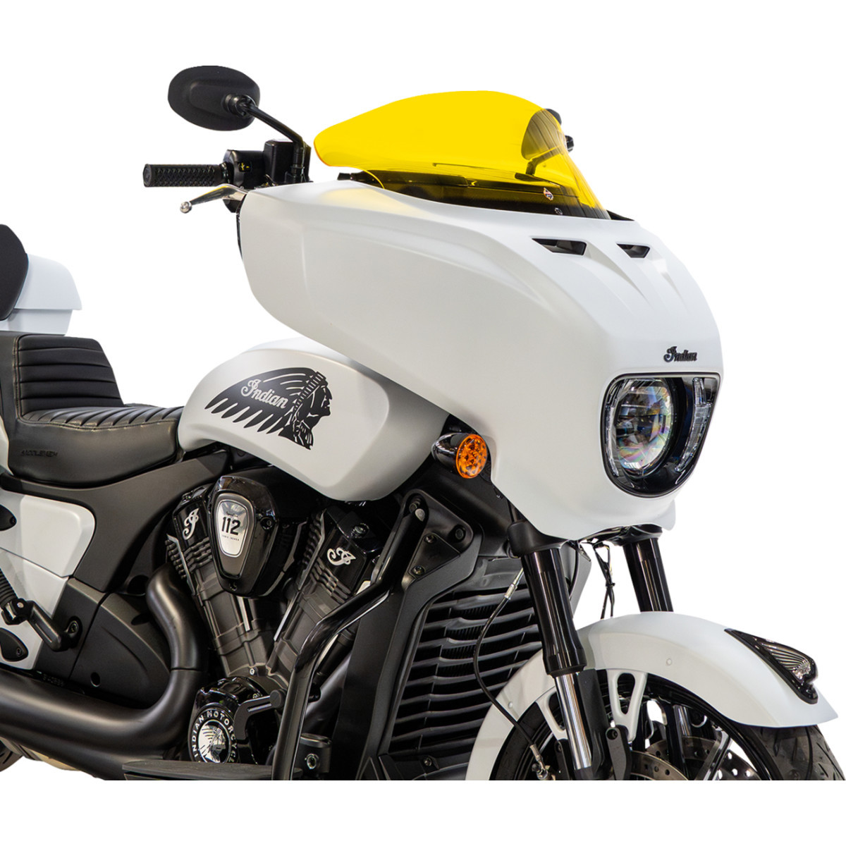 Klock Werks #KWW-04-0653 - Windshield - 9" - Yellow - Chieftain PowerPlus/Roadmaster PowerPlus