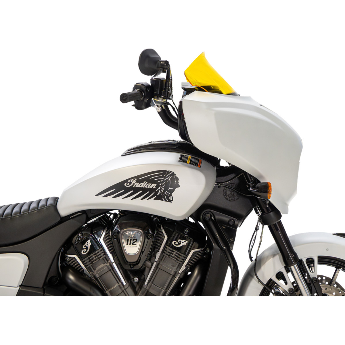 Klock Werks #KWW-04-0653 - Windshield - 9" - Yellow - Chieftain PowerPlus/Roadmaster PowerPlus