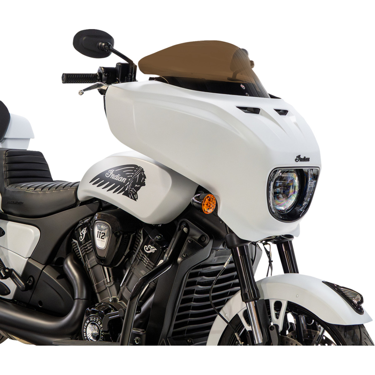 Klock Werks #KWW-04-0657 - Windshield - 9" - Bronze - Chieftain PowerPlus/Roadmaster PowerPlus