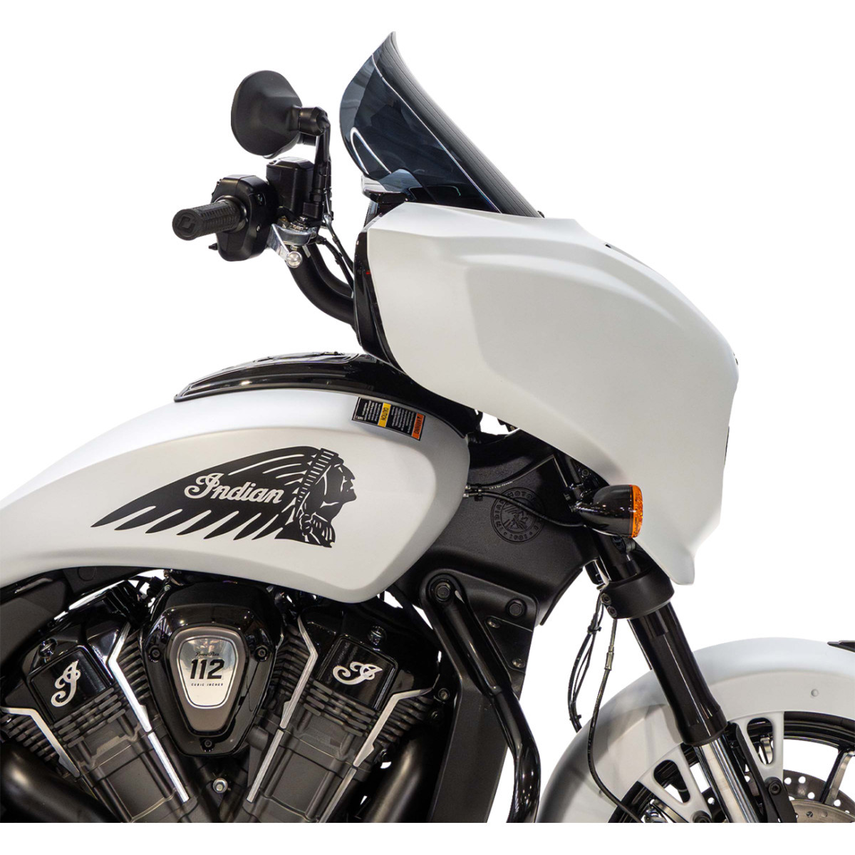 Klock Werks #KWW-04-0658-DS - Flare® Windshield - 12" - Dark Smoke - Chieftain PowerPlus/Roadmaster PowerPlus