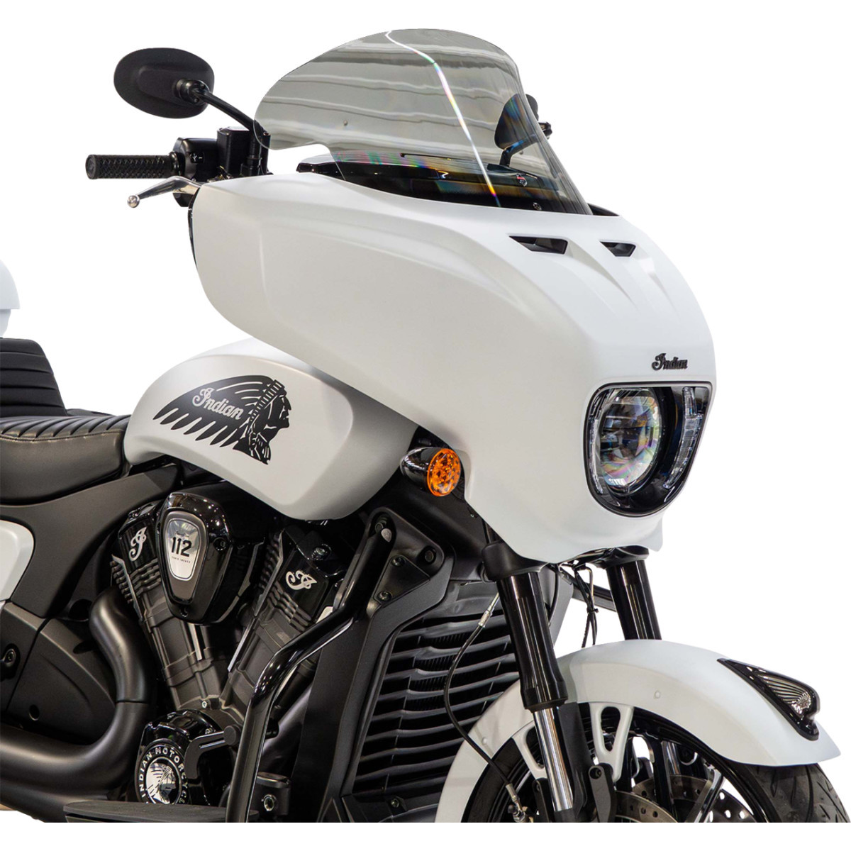 Klock Werks #KWW-04-0658-T - Flare® Windshield - 12" - Tint - Chieftain PowerPlus/Roadmaster PowerPlus
