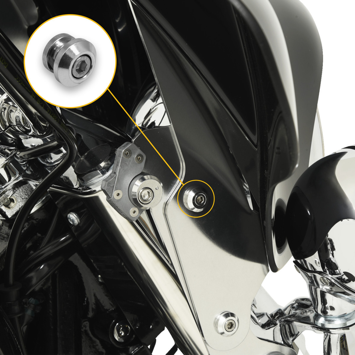 Memphis Shades #MSC1004 - 2-Part Plate Connector Assembly - Trigger-Lock® - Polished