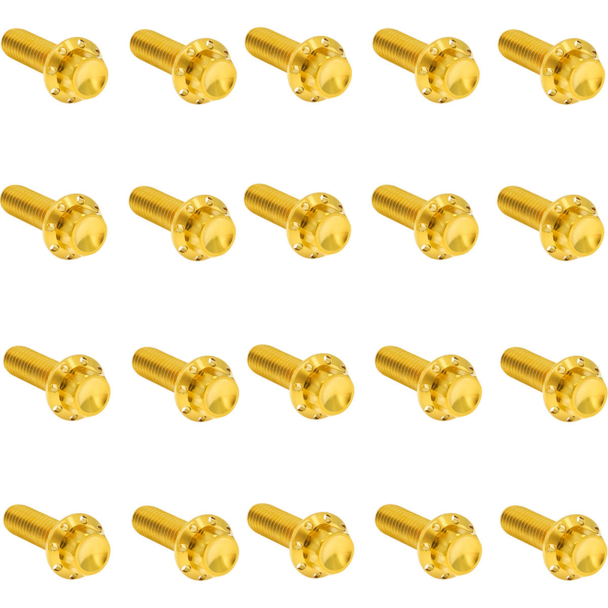 Arlen Ness #300-946 - Bolt Kit - Rocker Box - 12-Point - Titanium - Gold