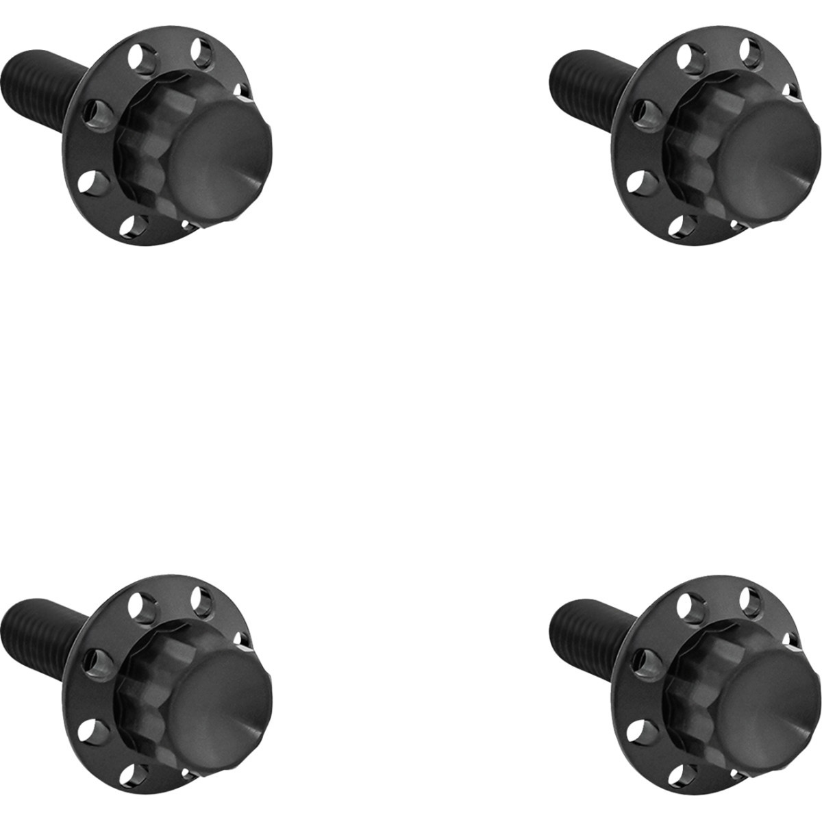 Arlen Ness #300-816 - Bolt Kit - Windshield - Titanium - 12-Point - Black