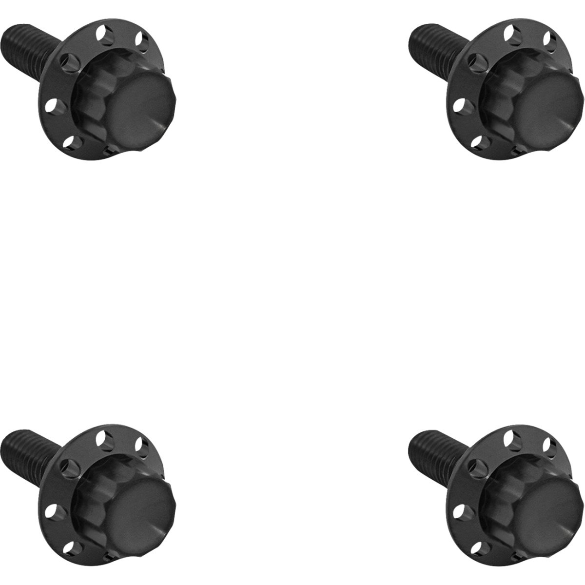 Arlen Ness #300-840 - Bolt Kit - Windshield - Titanium - 12-Point - Black