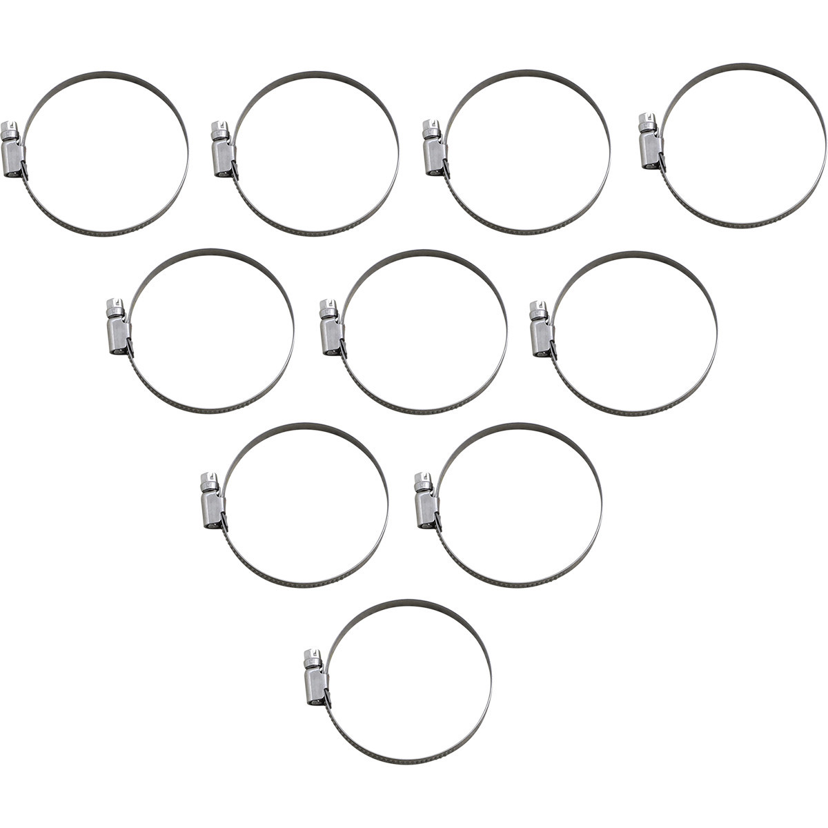 Parts Unlimited - Hose Clamps - Embossed - 50-70 mm - 10 Pack