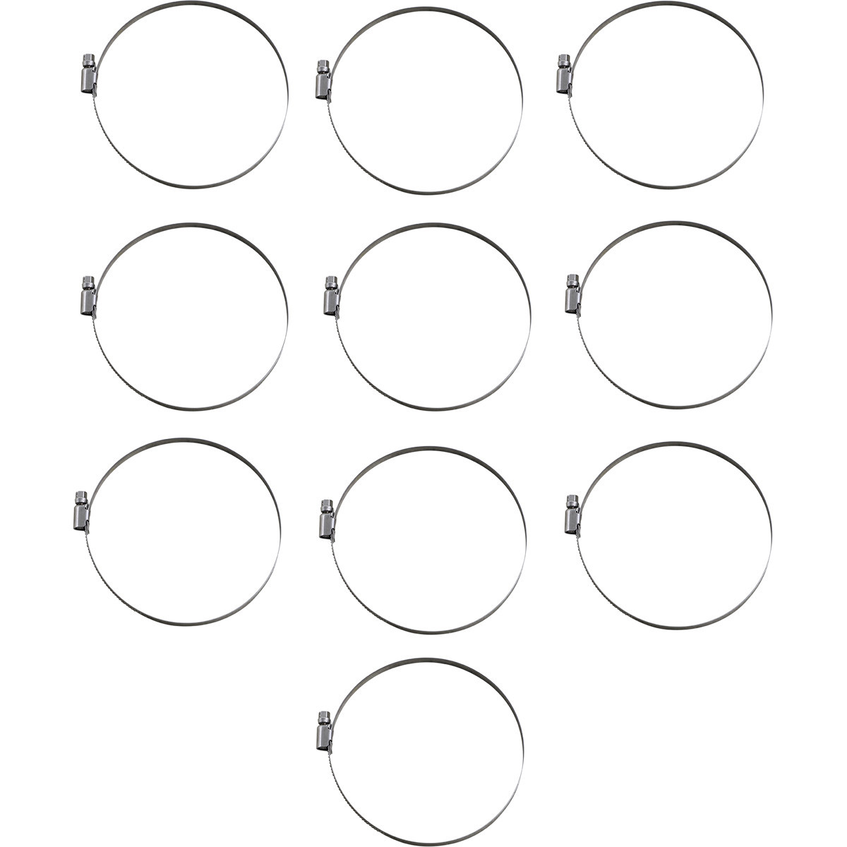 Parts Unlimited - Hose Clamps - Embossed - 100-120 mm - 10 Pack