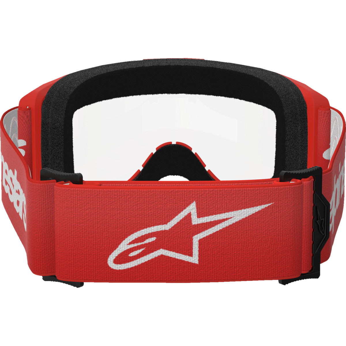 Alpinestars Goggles #5103325-3067 - Vision 3 Goggle - Wordmark - Red - Clear Lens