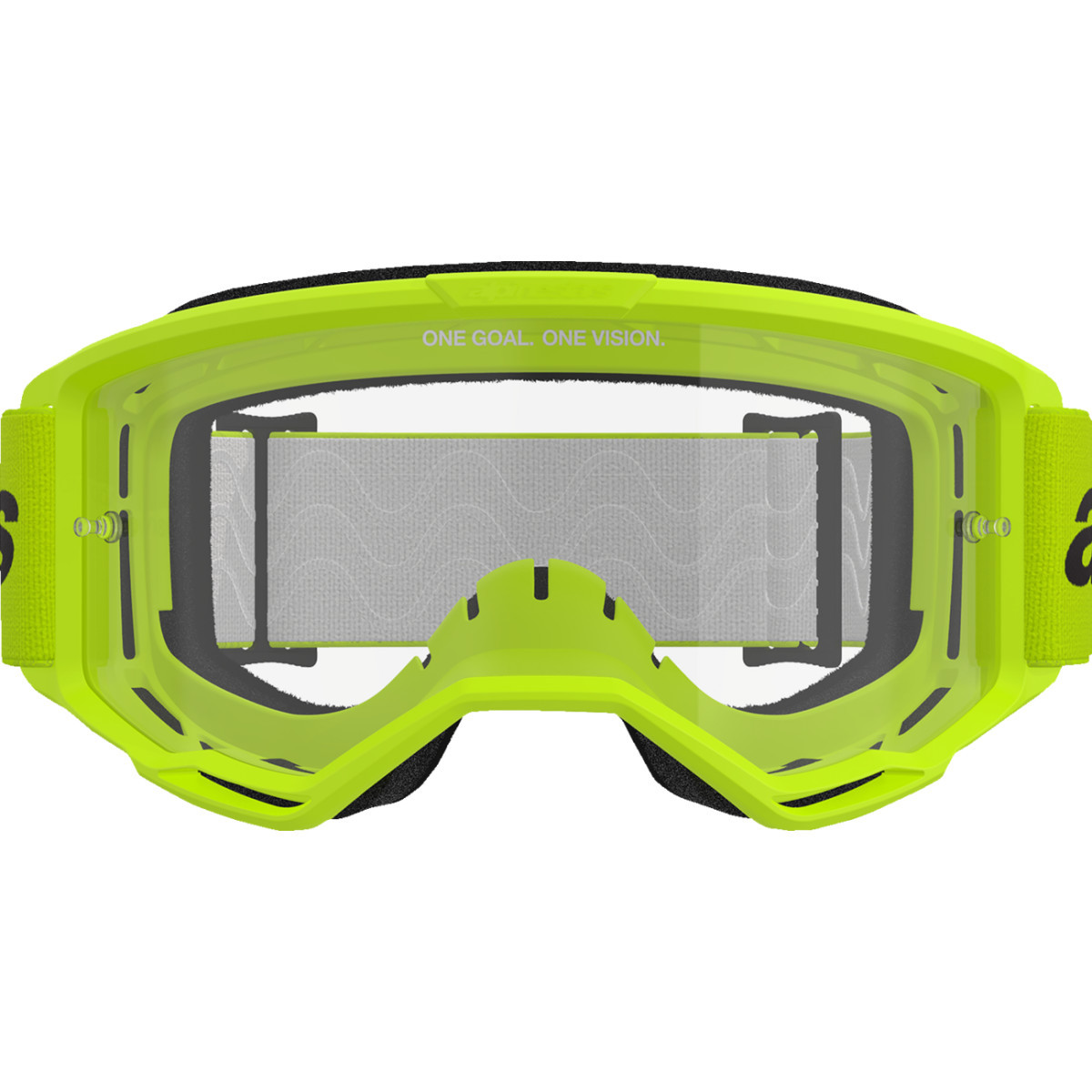 Alpinestars Goggles #5103325-5038 - Vision 3 Goggle - Wordmark - Yellow - Clear Lens