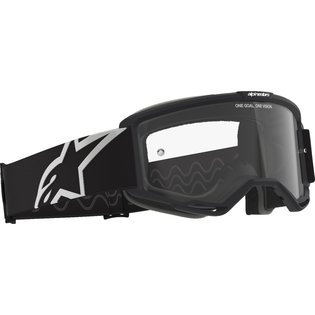 Alpinestars Goggles #5100726-1507 - Vision OTG Goggle - Black/Gray - Clear Lens