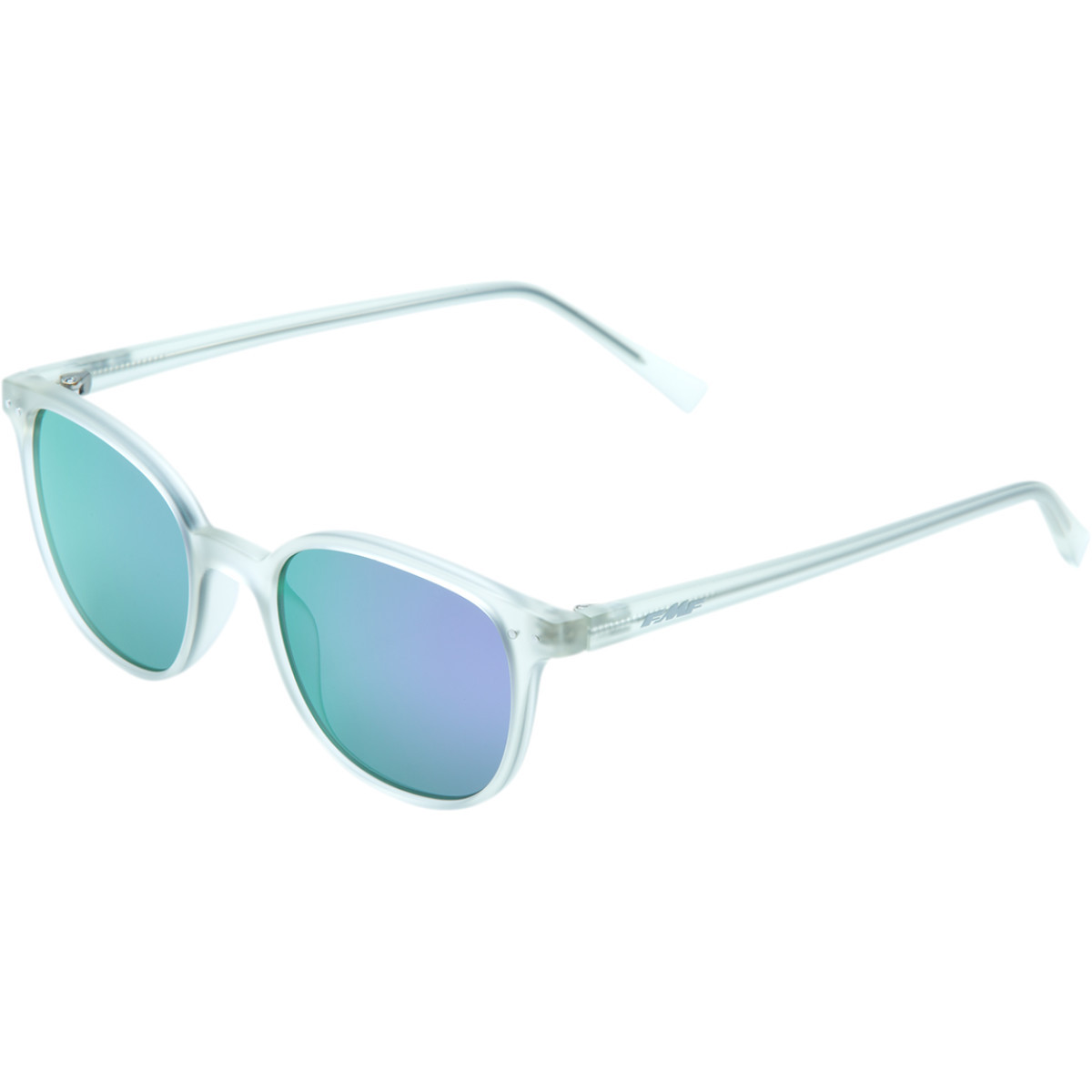 FMF #F-61505-262-01 - Spark Sunglasses - Matte Crystal Light Gray - Purple Mirror Lens