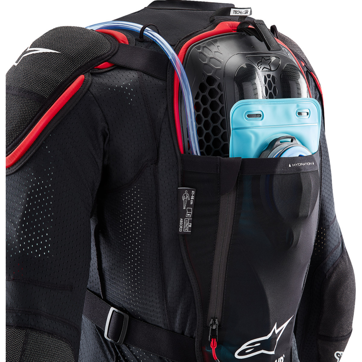 Alpinestars Tech-air #6507123-13F-M - Tech-Air® v2 Off-Road System - Black/Red - Medium