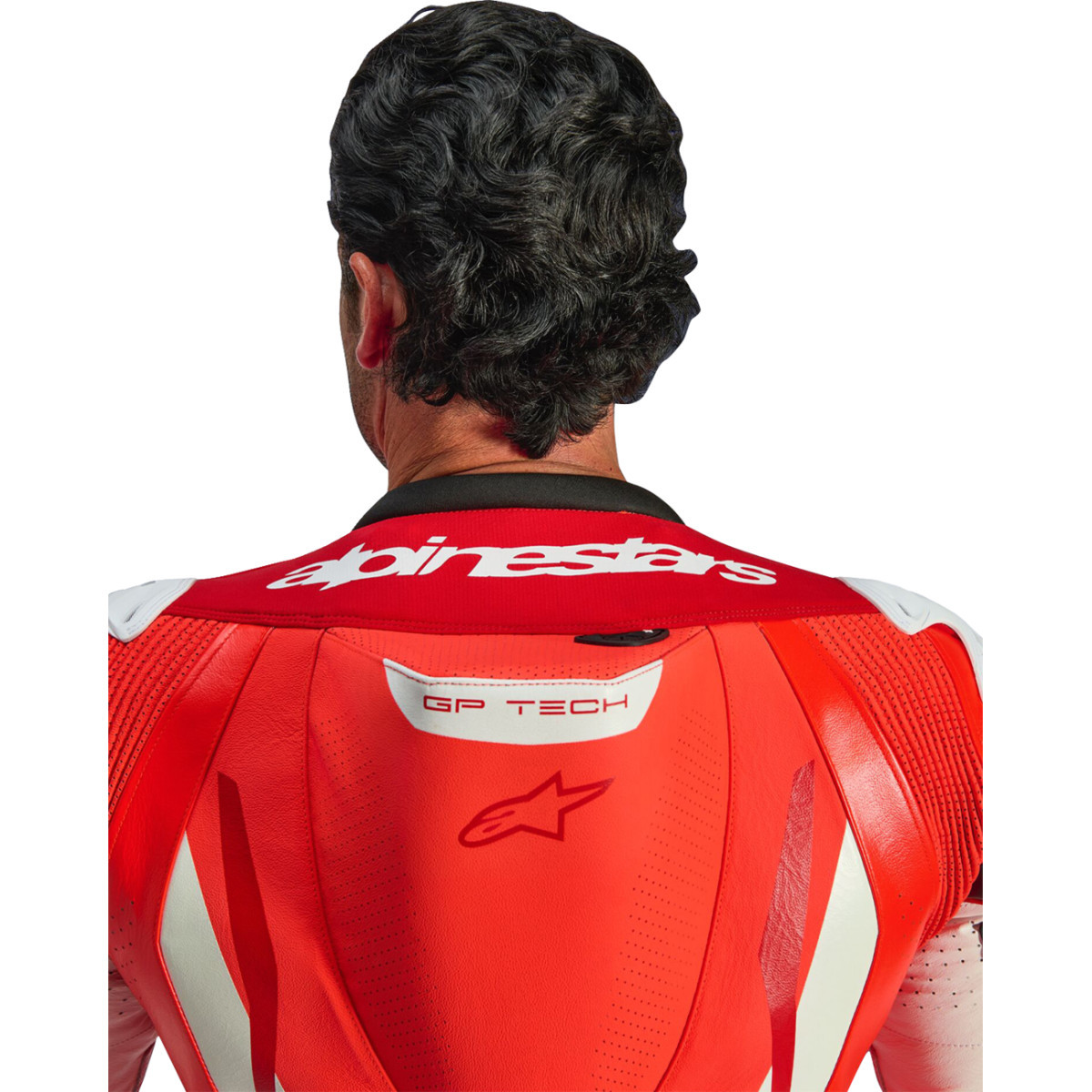 Alpinestars #3150226-3310-50 - GP Tech v5 1-Piece Leather Suit - Red Fluo/Bright Red/White - US 40 / EU 50