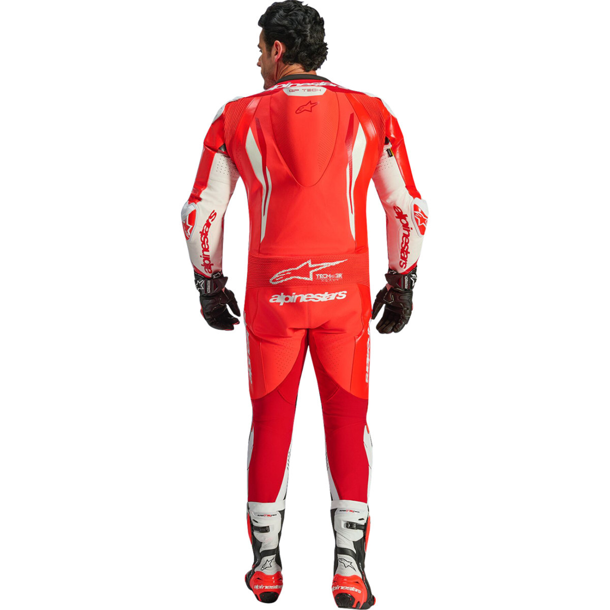 Alpinestars #3150226-3310-56 - GP Tech v5 1-Piece Leather Suit - Red Fluo/Bright Red/White - US 46 / EU 56