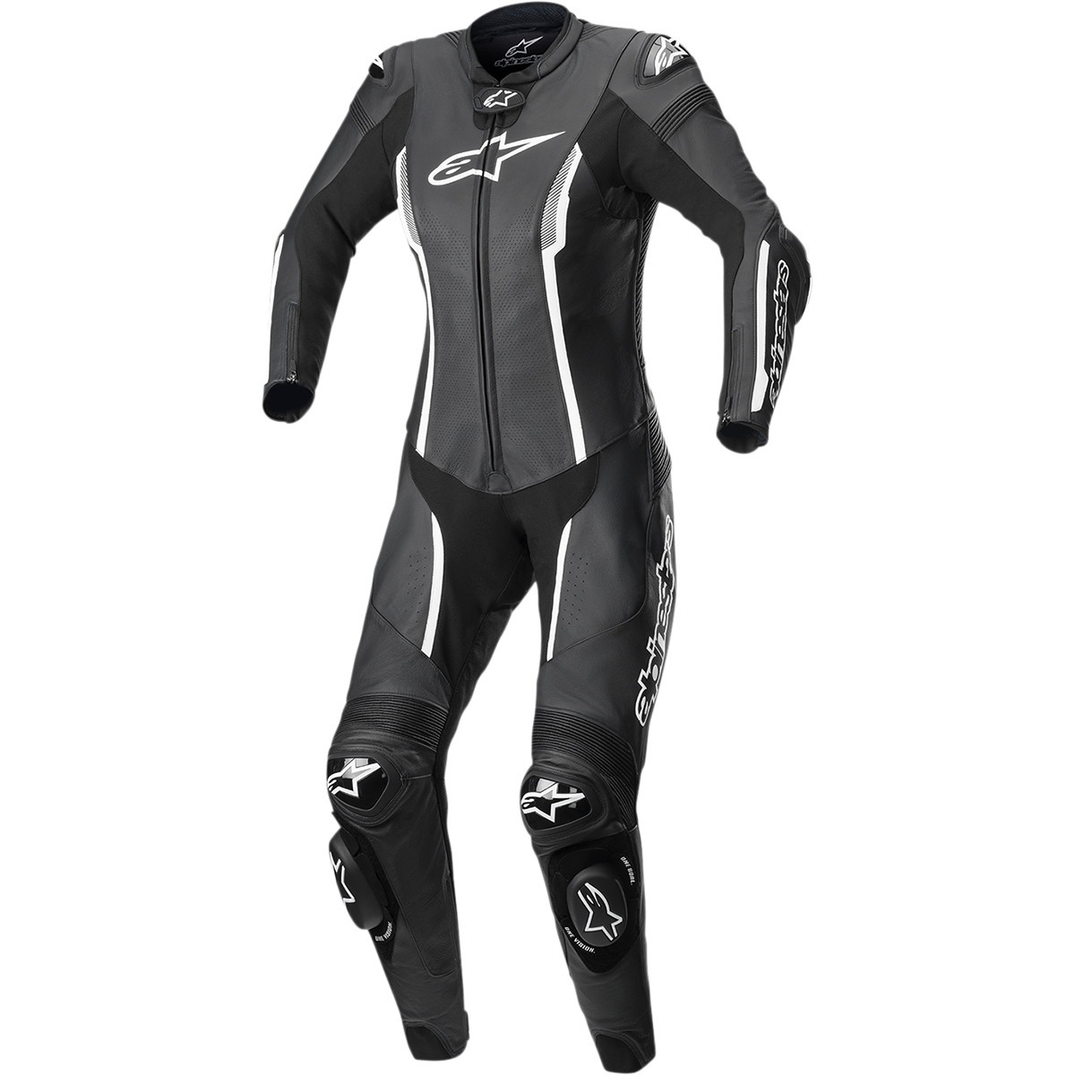 Alpinestars #3180122-12-42 - Stella Missile v2 1-Piece Leather Suit - Black/White - US 6 / EU 42