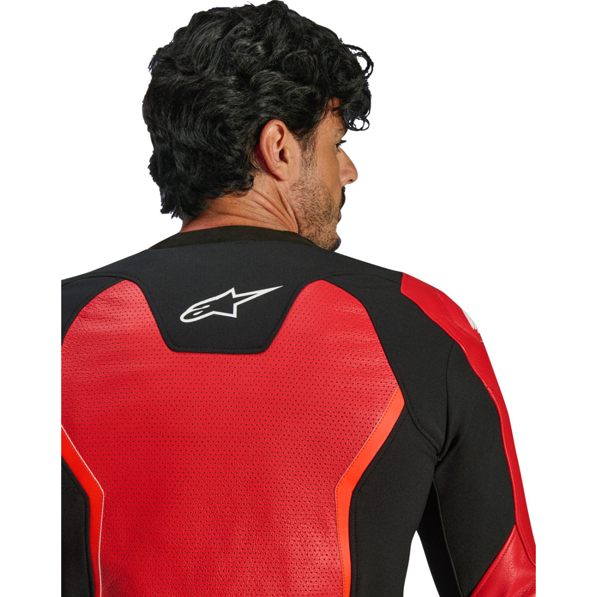 Alpinestars #3100326-3155-48 - GP Force v2 Airflow Leather Jacket - Red/Red Fluo - US 38 / EU 48