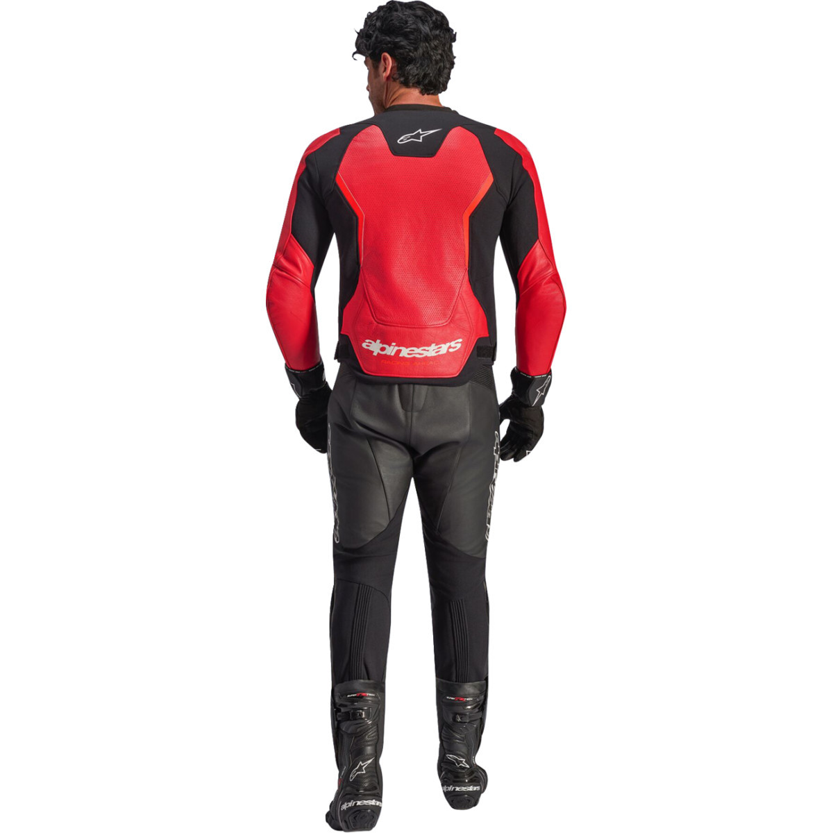 Alpinestars #3100326-3155-52 - GP Force v2 Airflow Leather Jacket - Red/Red Fluo - US 42 / EU 52