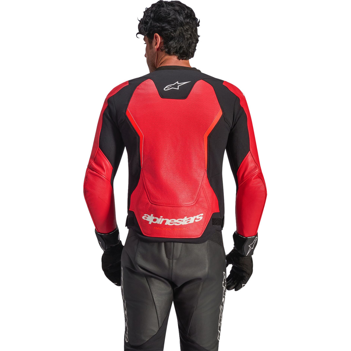 Alpinestars #3100326-3155-58 - GP Force v2 Airflow Leather Jacket - Red/Red Fluo - US 48 / EU 58
