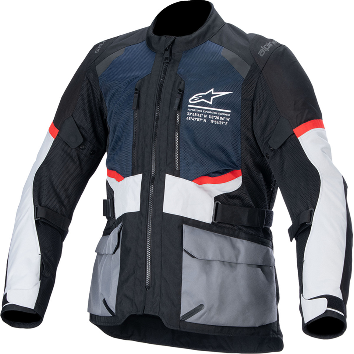 Alpinestars #3207924-7029-XL - Andes Air Drystar® Jacket - Deep Blue/Black/Ice Gray - XL