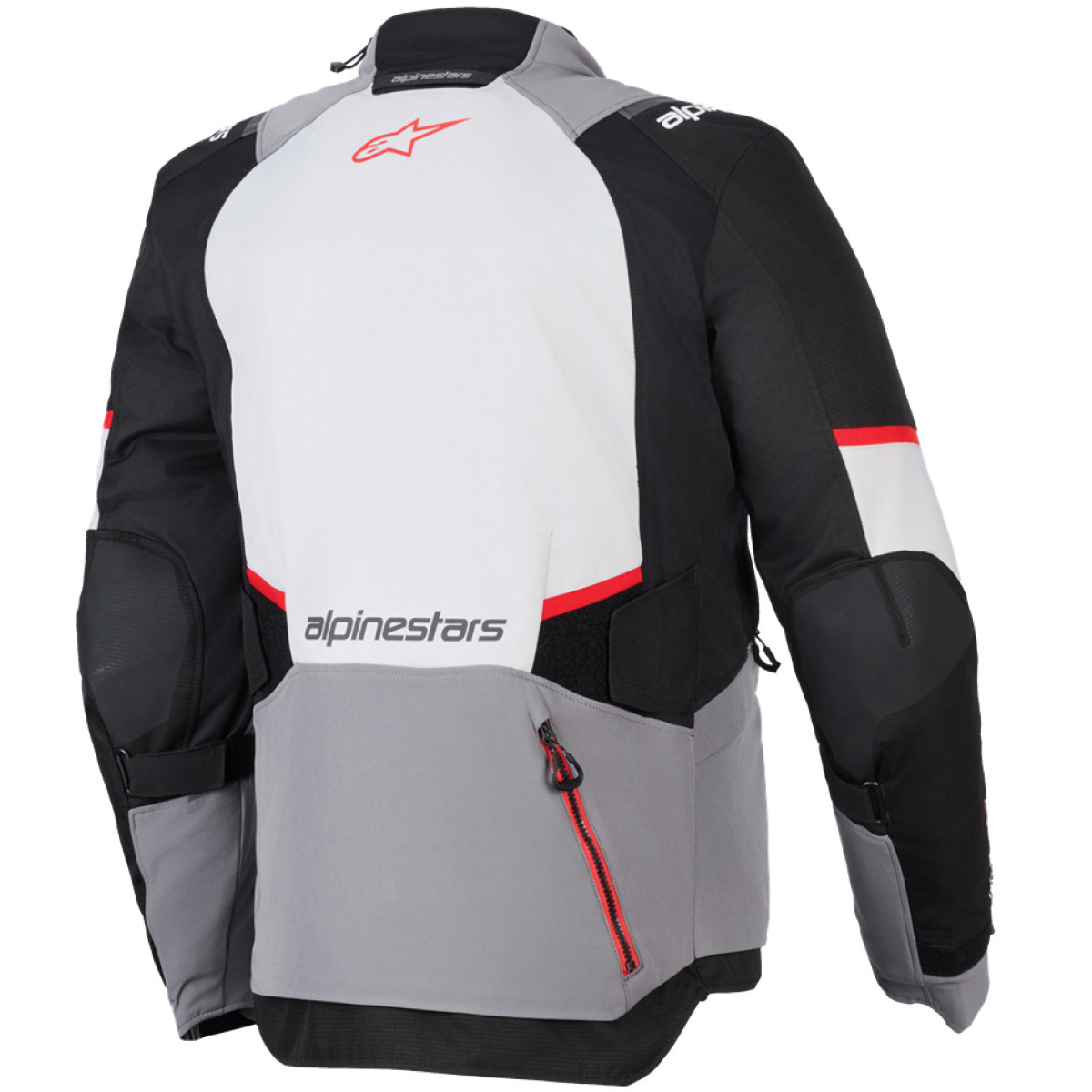 Alpinestars #3200526-9141-S - Andes v4 Drystar® Jacket - Dark Gray/Ice Gray/Black/Bright Red - Small