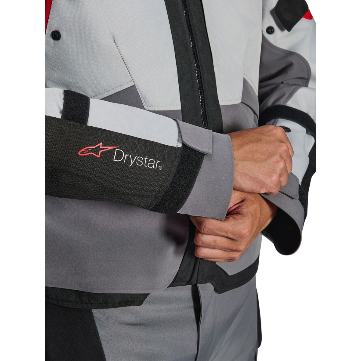 Alpinestars #3200526-9141-XL - Andes v4 Drystar® Jacket - Dark Gray/Ice Gray/Black/Bright Red - XL