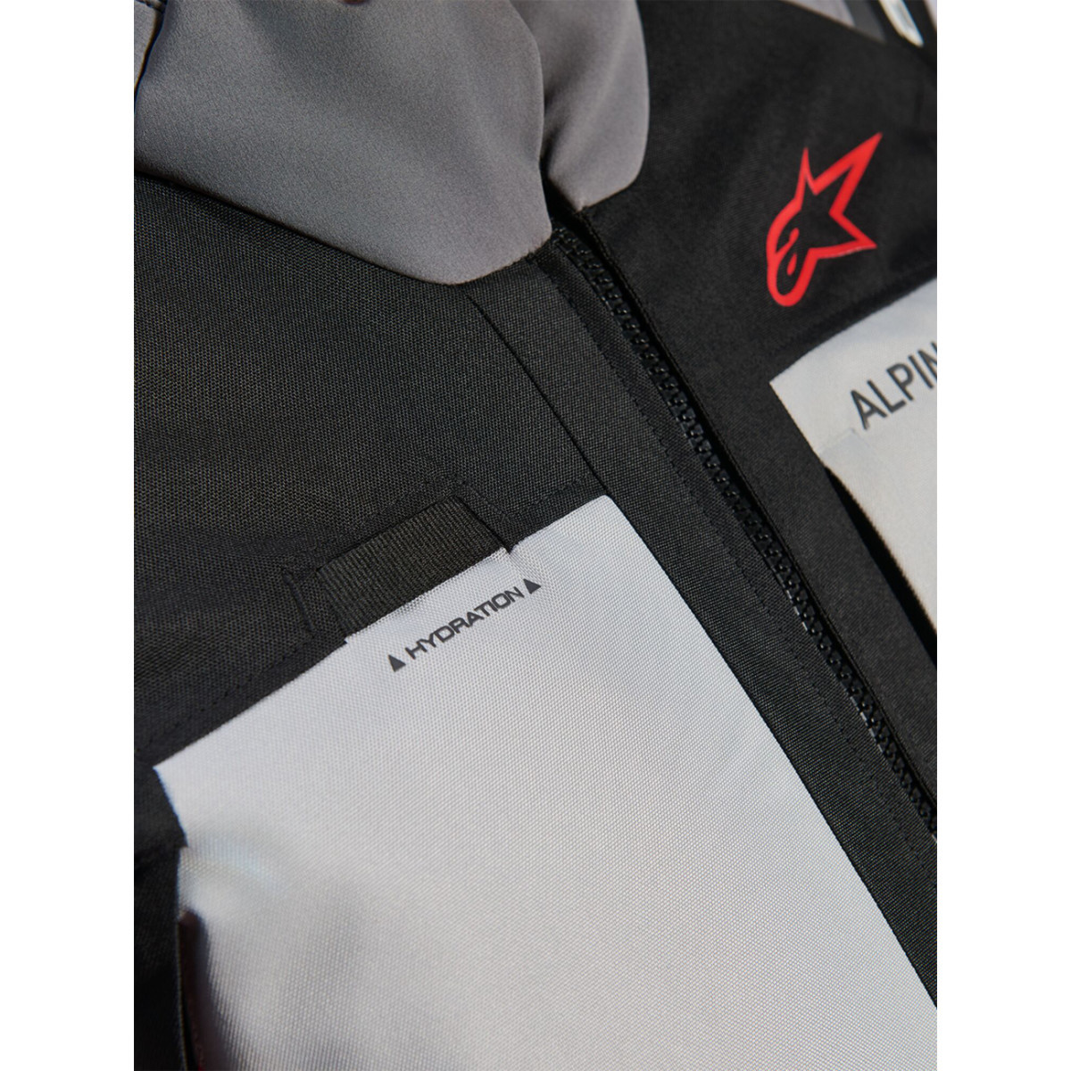 Alpinestars #3200526-9141-XL - Andes v4 Drystar® Jacket - Dark Gray/Ice Gray/Black/Bright Red - XL