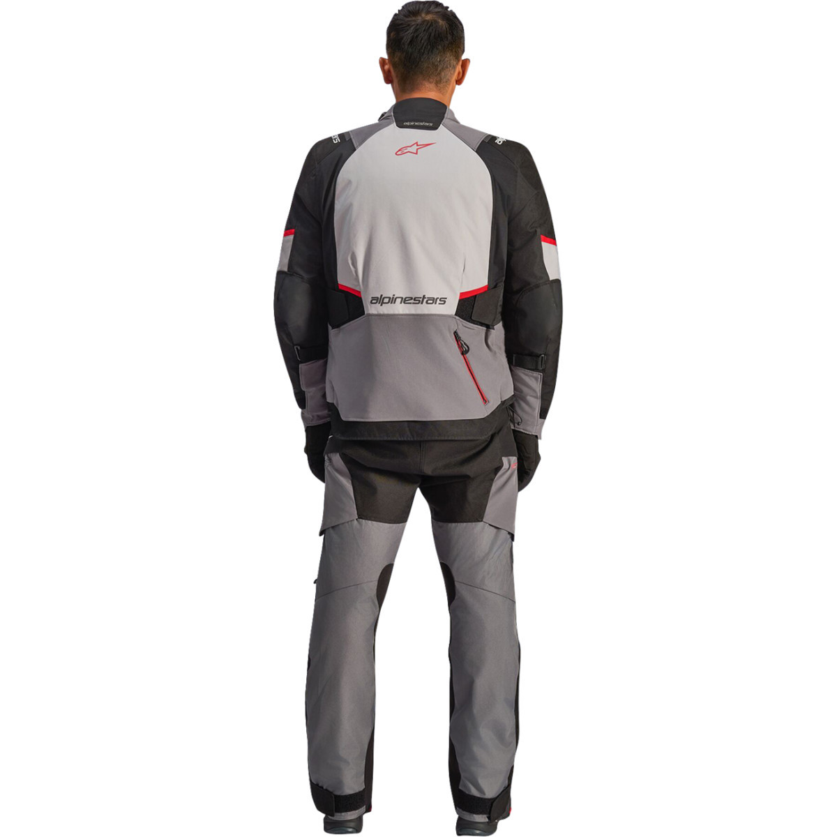 Alpinestars #3200526-9141-2X - Andes v4 Drystar® Jacket - Dark Gray/Ice Gray/Black/Bright Red - 2XL