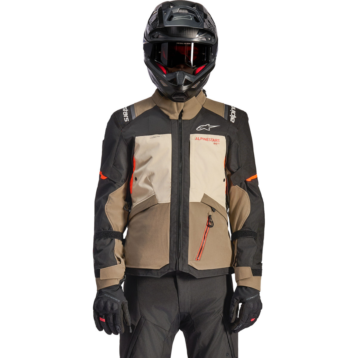 Alpinestars #3200526-9272-L - Andes v4 Drystar® Jacket - Walnut/Mastic/Black - Large