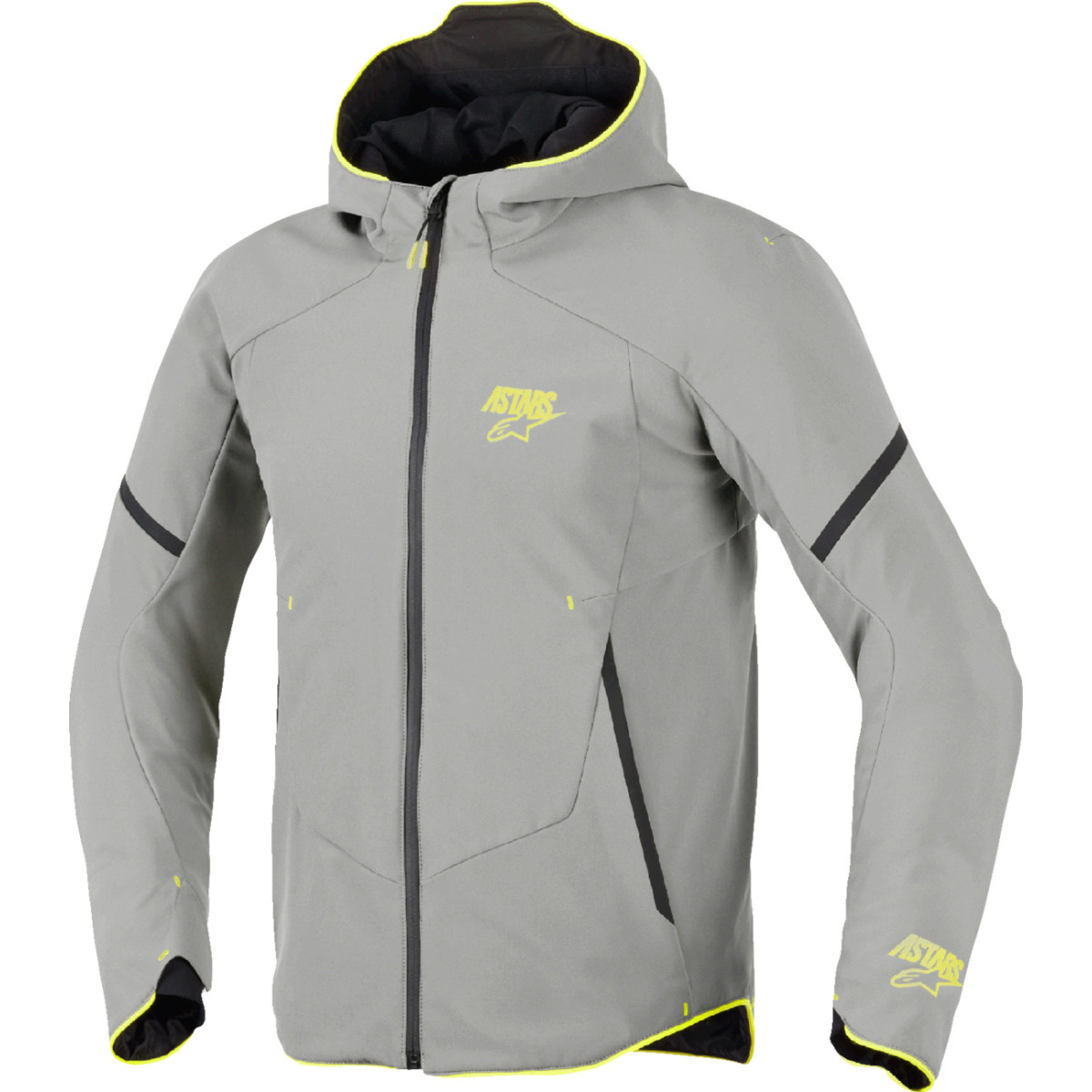 Alpinestars #3200226-9116-S - Aeroshell Waterproof Jacket - Mid Gray/Yellow Fluo - Small