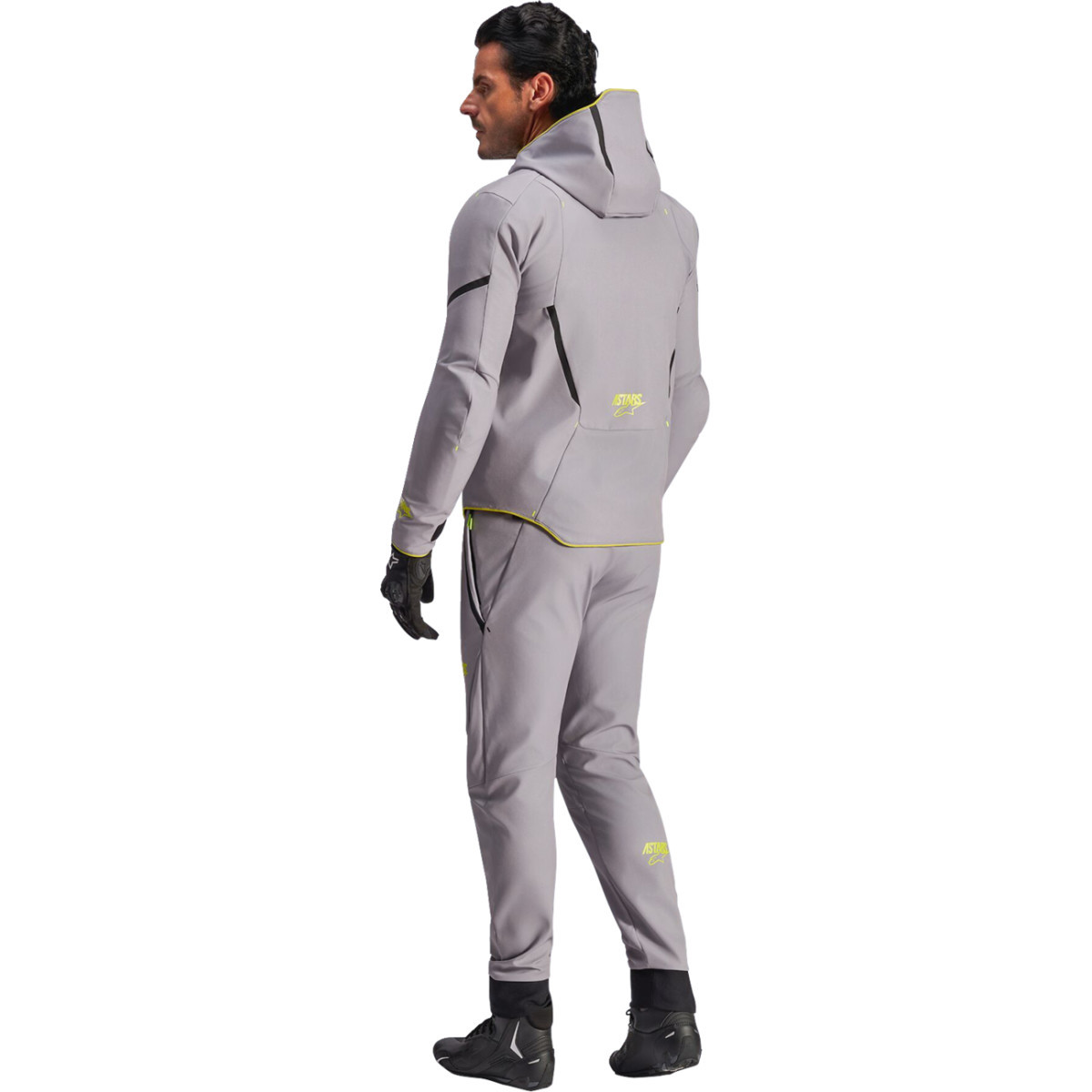 Alpinestars #3200226-9116-3XL - Aeroshell Waterproof Jacket - Mid Gray/Yellow Fluo - 3XL