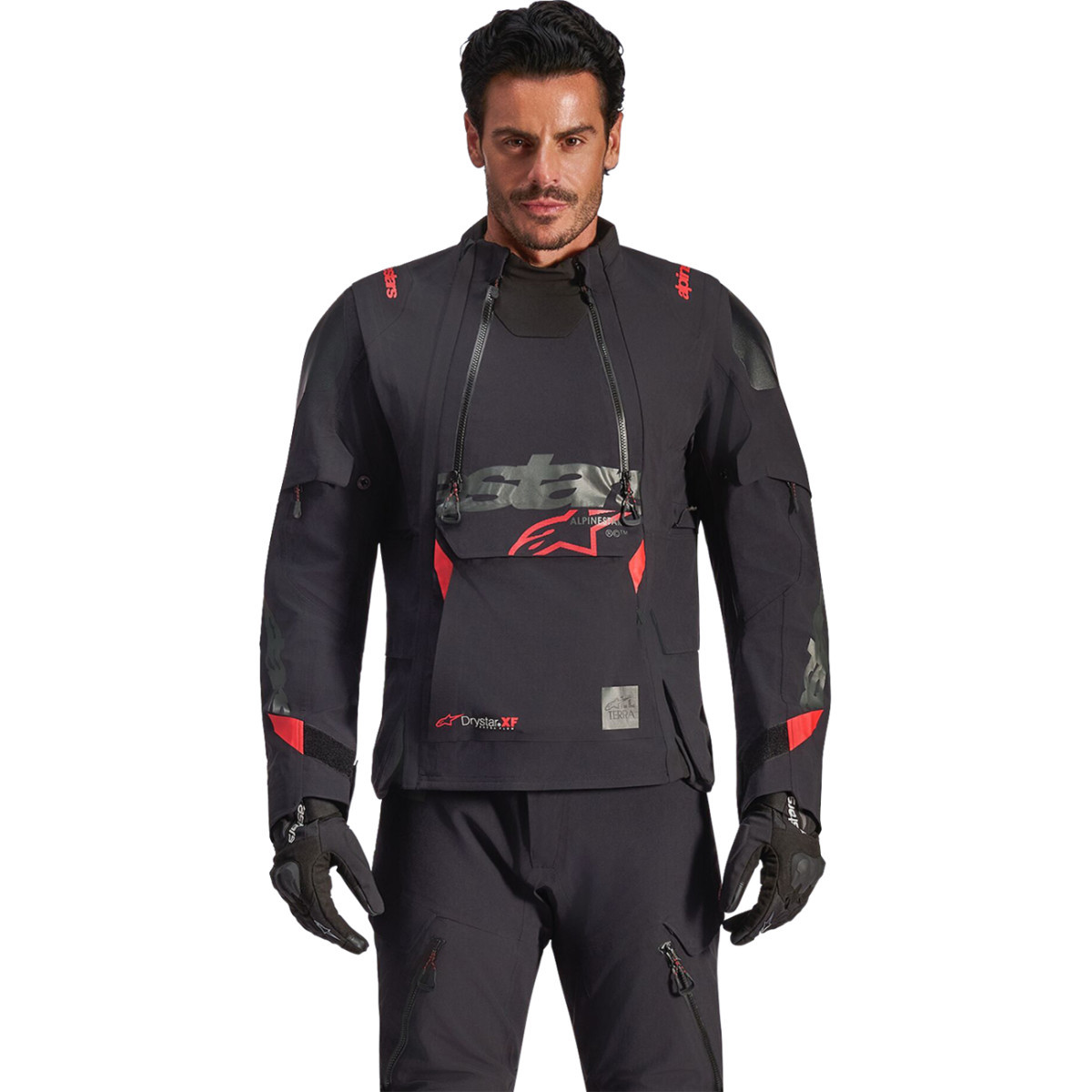 Alpinestars #3200426-1065-M - Halo Pro Drystar® XF Laminated Jacket - Black/Dark Shadow - Medium