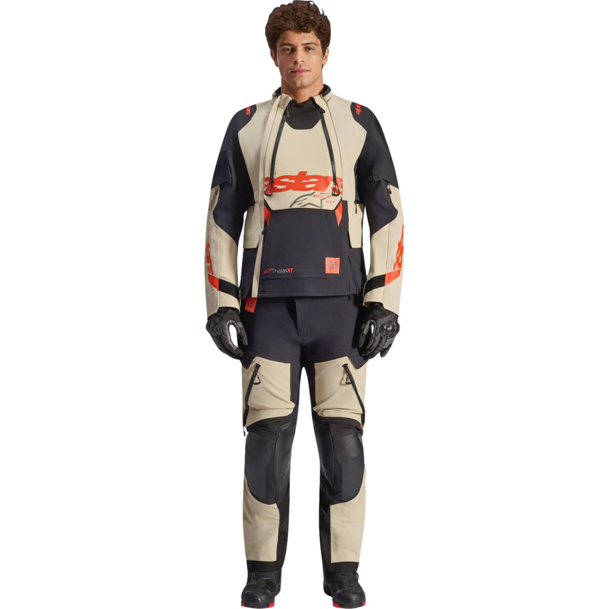 Alpinestars #3200426-8047-S - Halo Pro Drystar® XF Laminated Jacket - Mastic/Black - Small