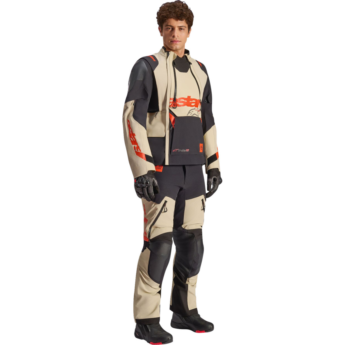 Alpinestars #3200426-8047-S - Halo Pro Drystar® XF Laminated Jacket - Mastic/Black - Small