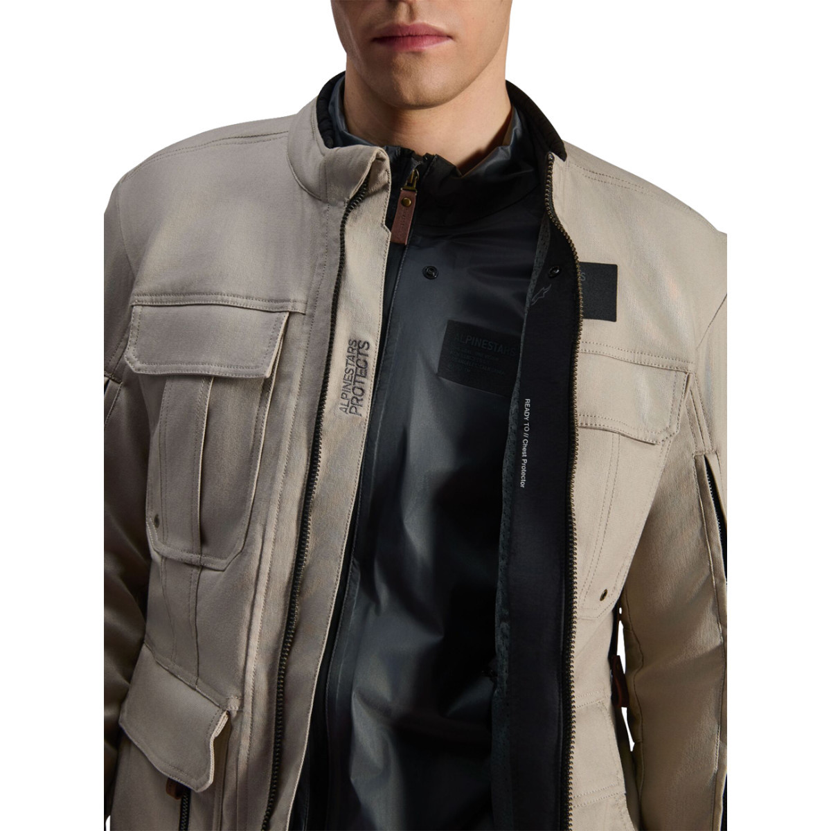 Alpinestars #3200326-9274-L - Borrego Drystar® Jacket - Warm Gray - Large
