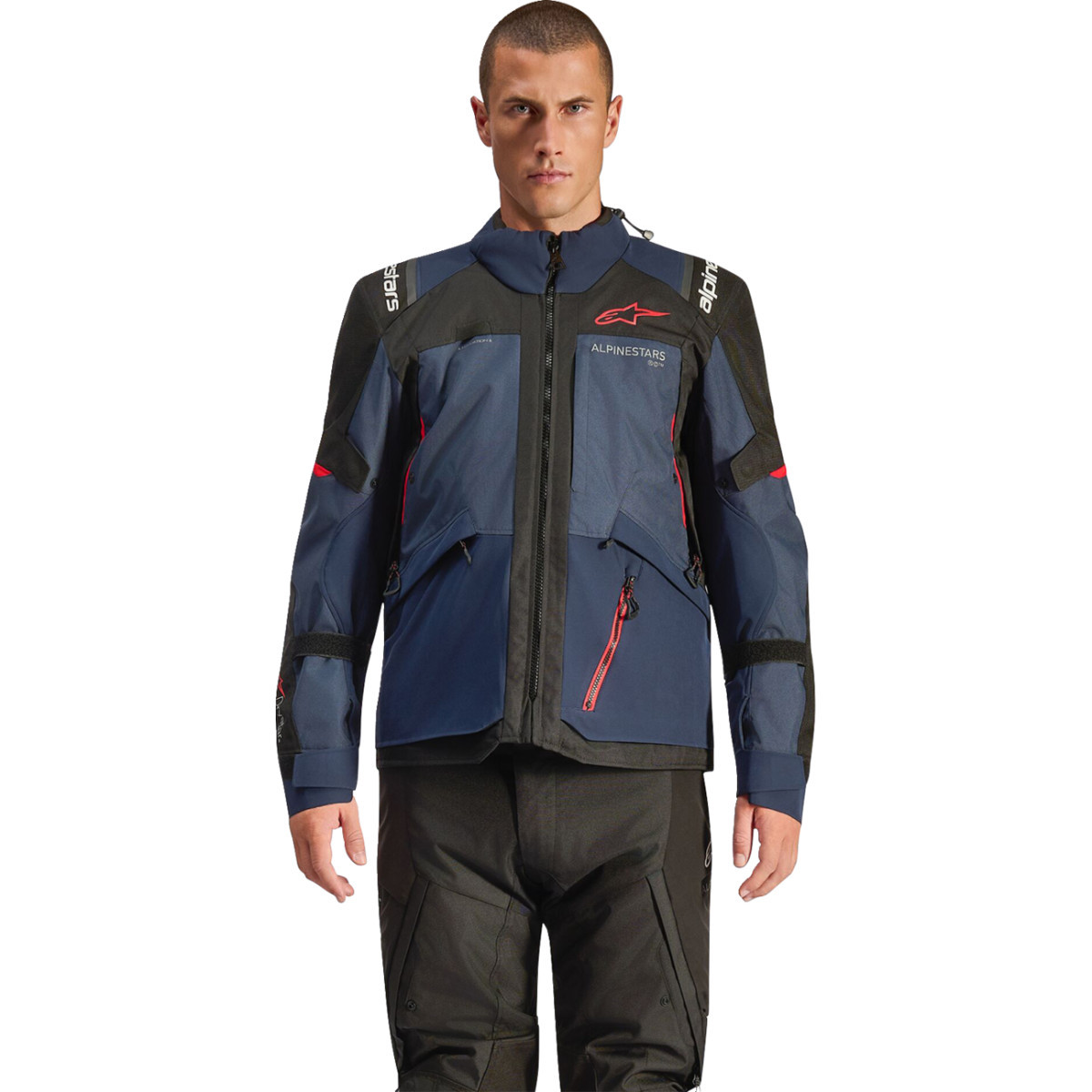 Alpinestars #3200526-7243-L - Andes v4 Drystar® Jacket - Night Navy Mood/Indigo Black - Large