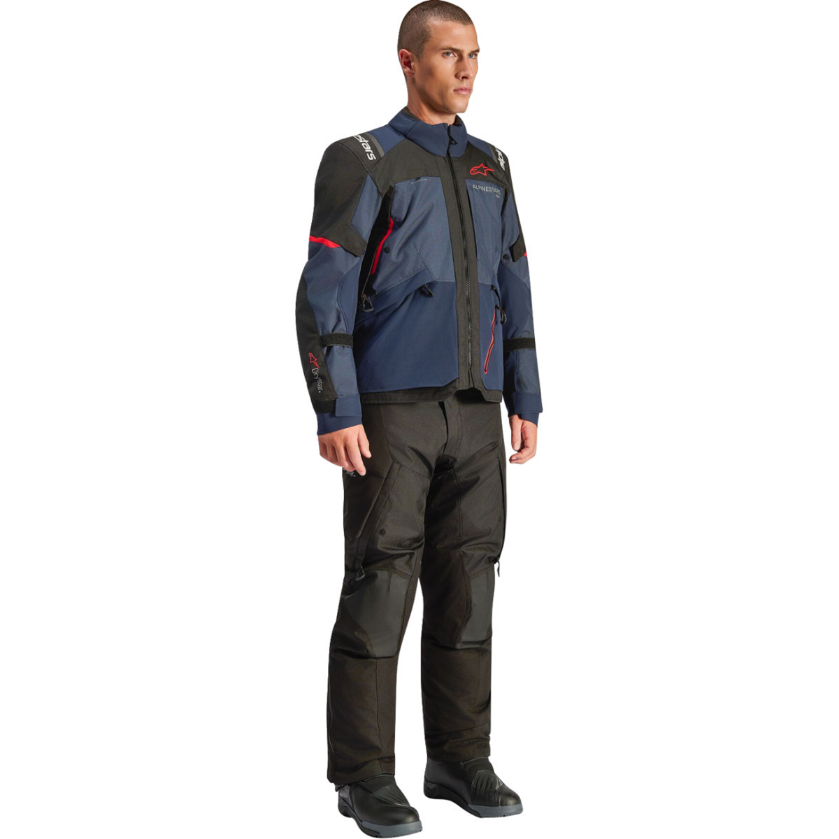 Alpinestars #3200526-7243-L - Andes v4 Drystar® Jacket - Night Navy Mood/Indigo Black - Large