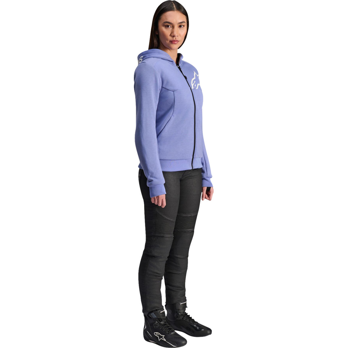 Alpinestars #4210225-7185-S - Stella Chrome v2 Sport Hoodie - Blue Violet/White - Small