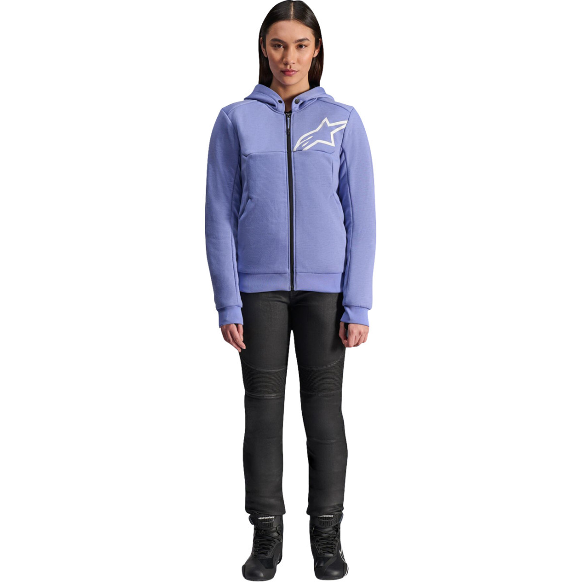 Alpinestars #4210225-7185-XL - Stella Chrome v2 Sport Hoodie - Blue Violet/White - XL