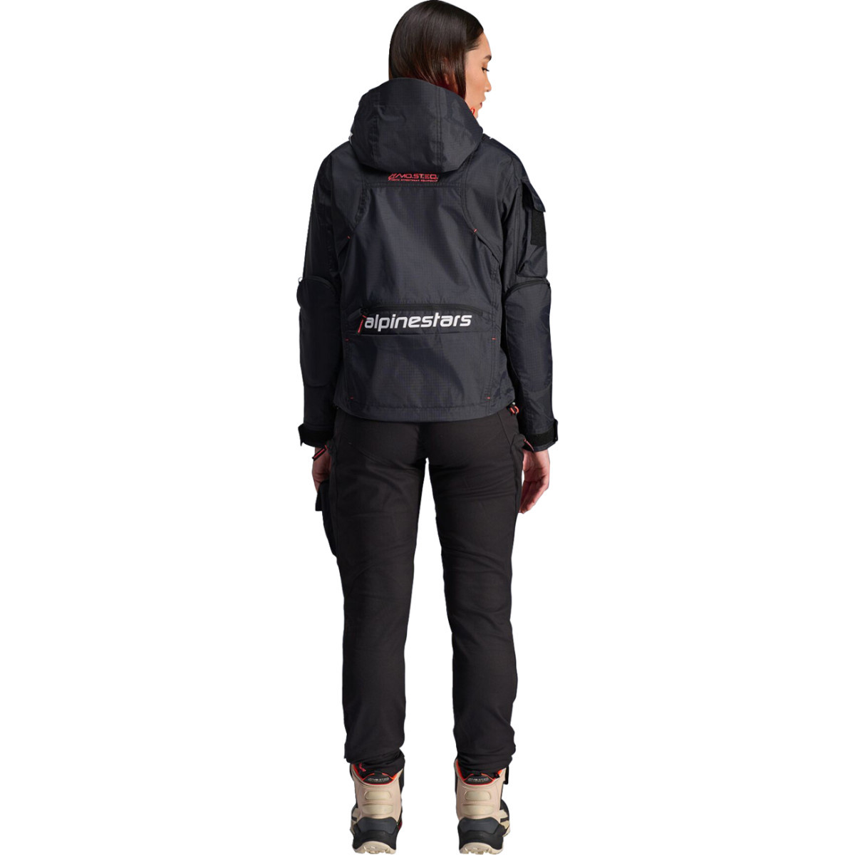 Alpinestars #3310625-1485-L - Stella Molly Air Jacket - Black/Coral Fluo - Large