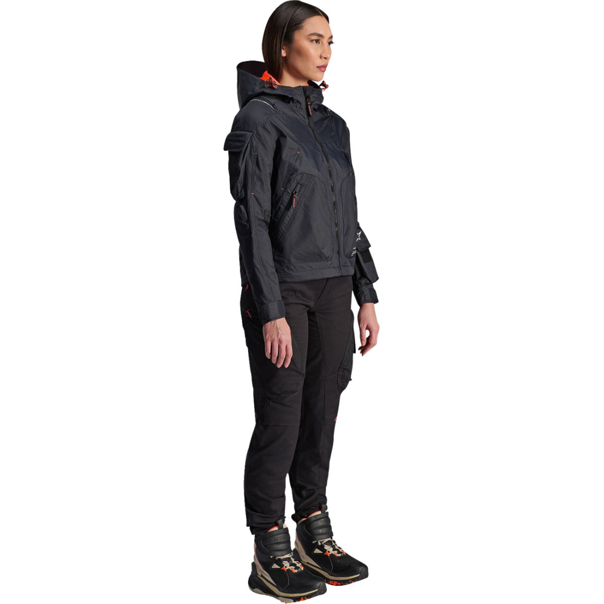 Alpinestars #3310625-1485-XL - Stella Molly Air Jacket - Black/Coral Fluo - XL