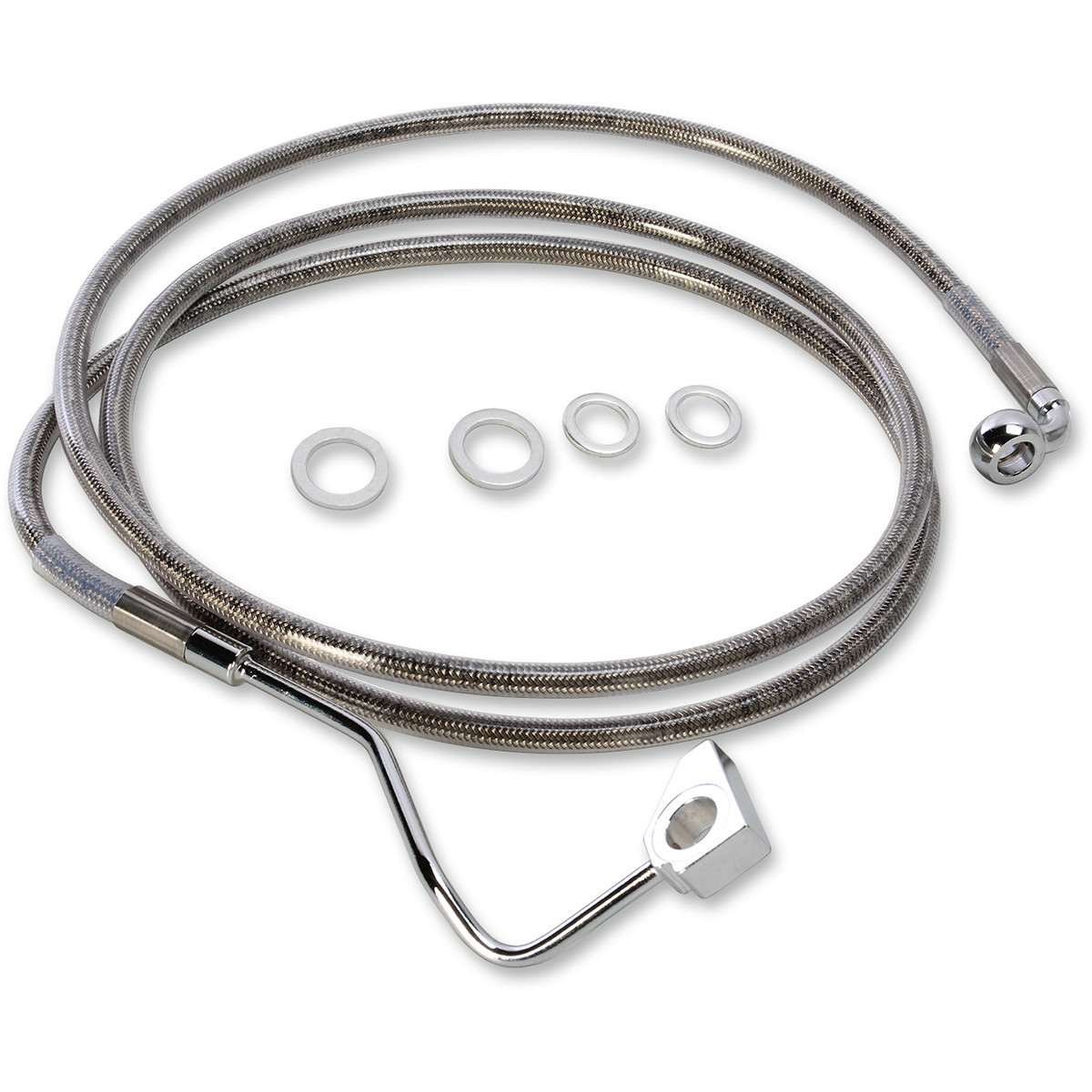 Drag Specialties - Brake Line - Front - +4" - Stainless Steel
