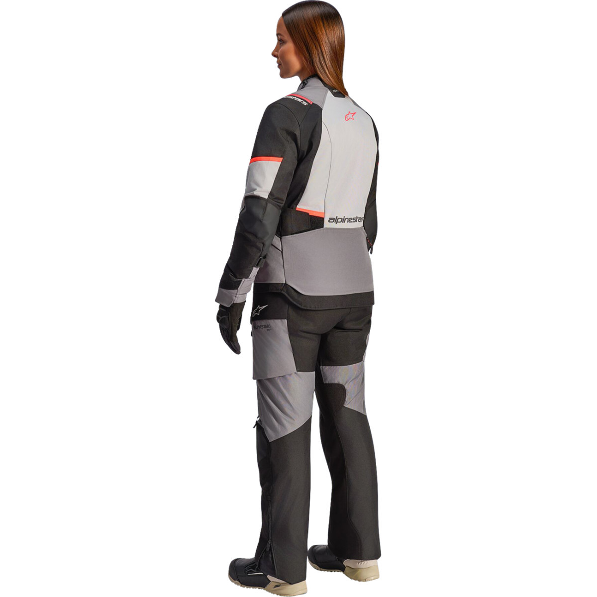 Alpinestars #3210126-9276-L - Stella Andes v4 Drystar® Jacket - Dark Gray/Ice Gray/Black/Coral - Large