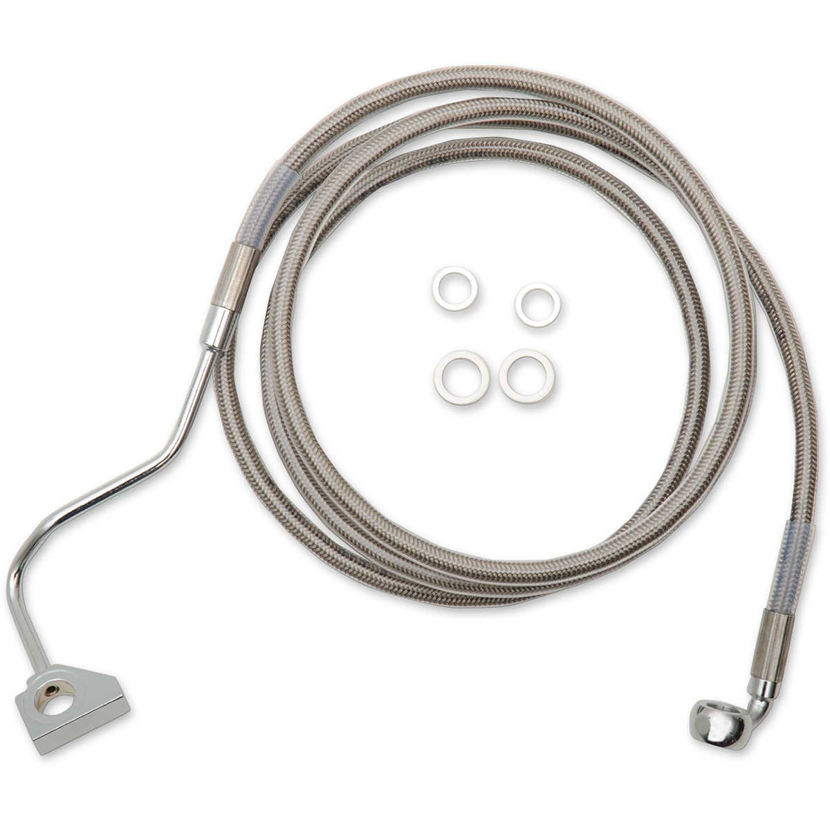 Drag Specialties - Brake Line - Front - +8" - Stainless Steel