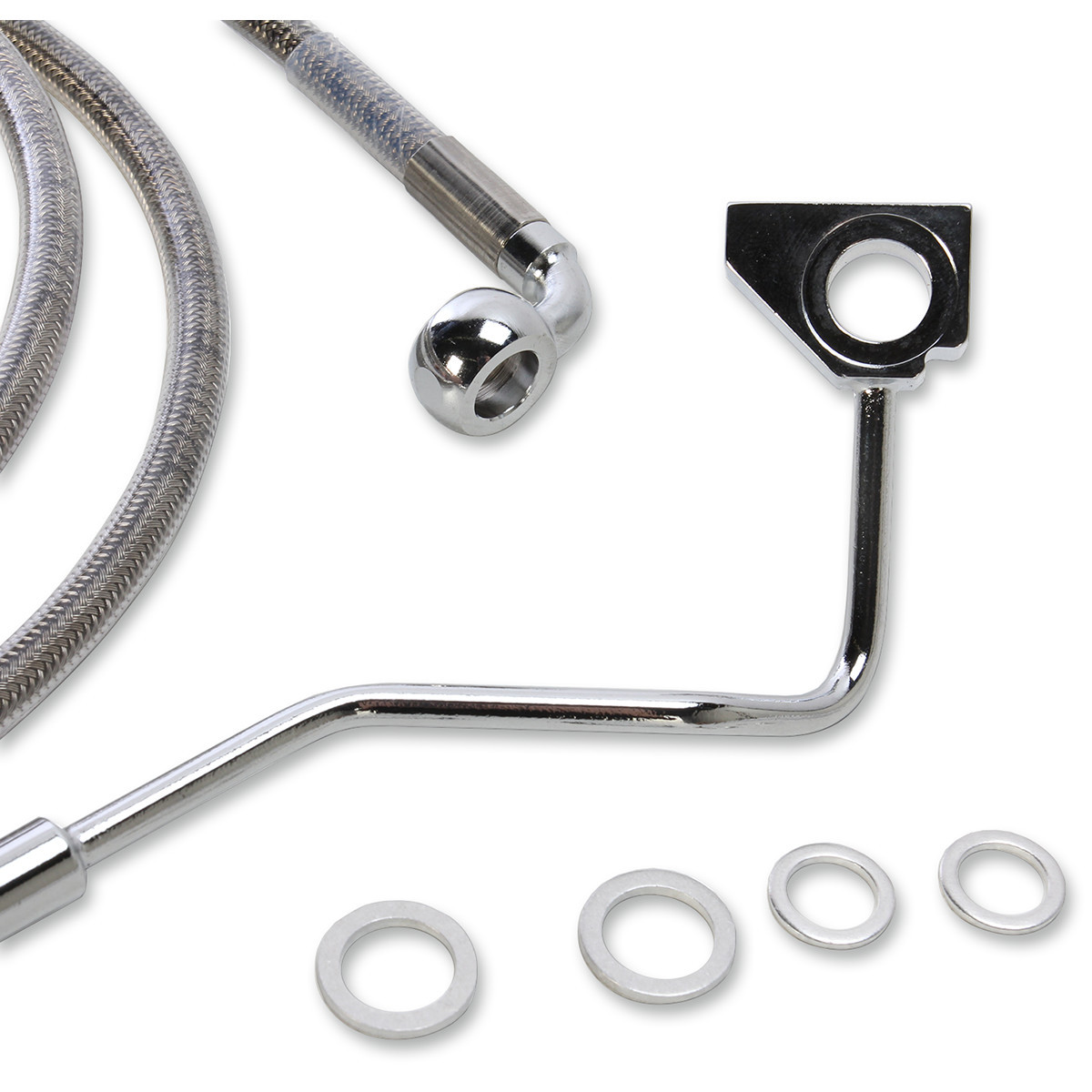 Drag Specialties - Brake Line - Front - +8" - Stainless Steel
