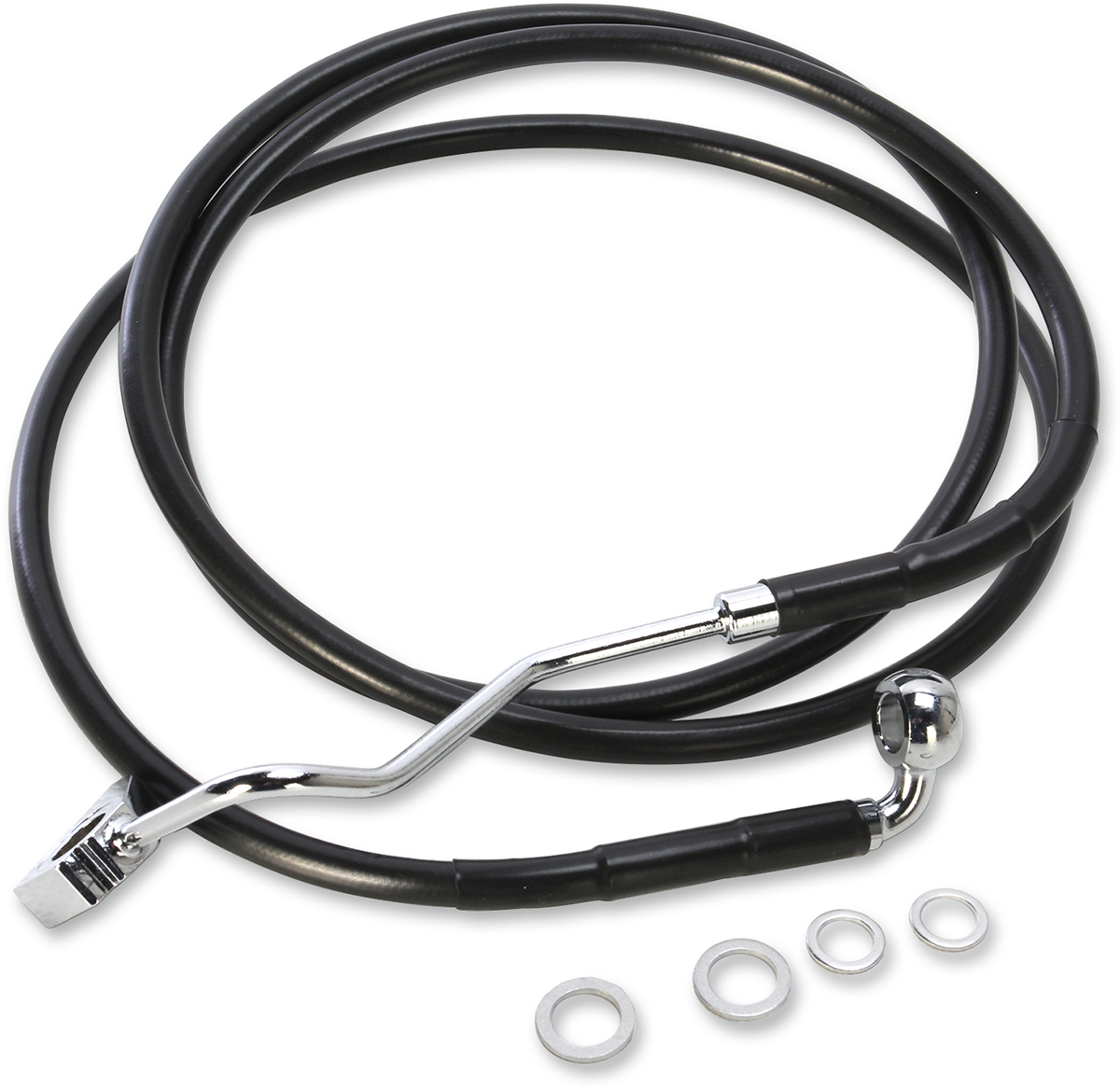 Brake Line - Front - Black - +4"