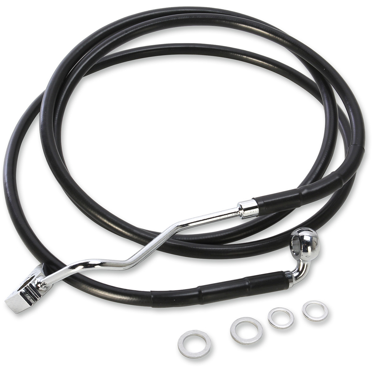 Drag Specialties - Brake Line - Front (Upper) - Black - +4"