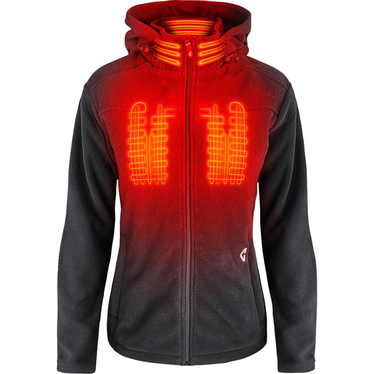 Gerbing Heated Clothing #GER-TFJKT-7V-W-G-XL - Women's 7V Thermite Fleece Heated Jacket 2.0 - Gray - XL