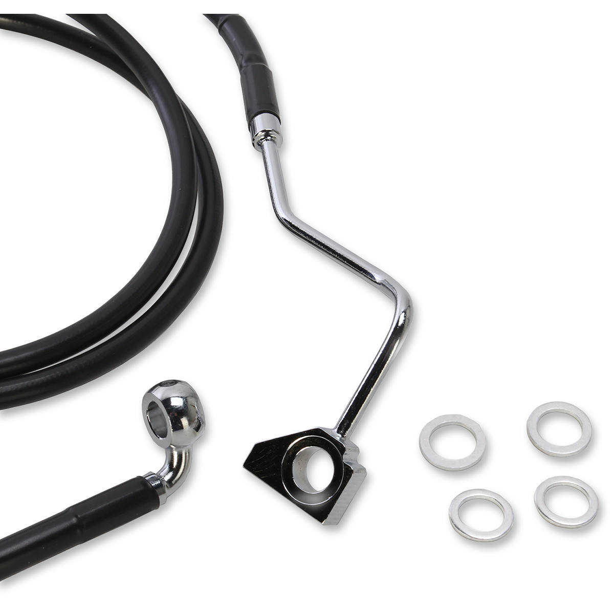 Drag Specialties - Brake Line - Front (Upper) - Black - +6"