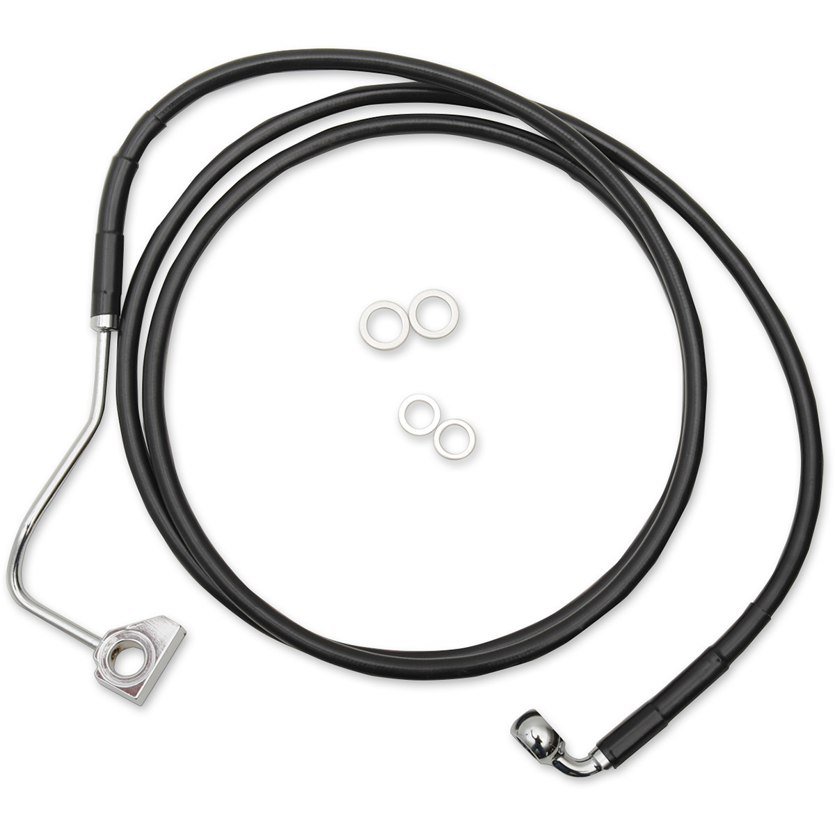 Drag Specialties - Brake Line - Front (Upper) - Black - +8"