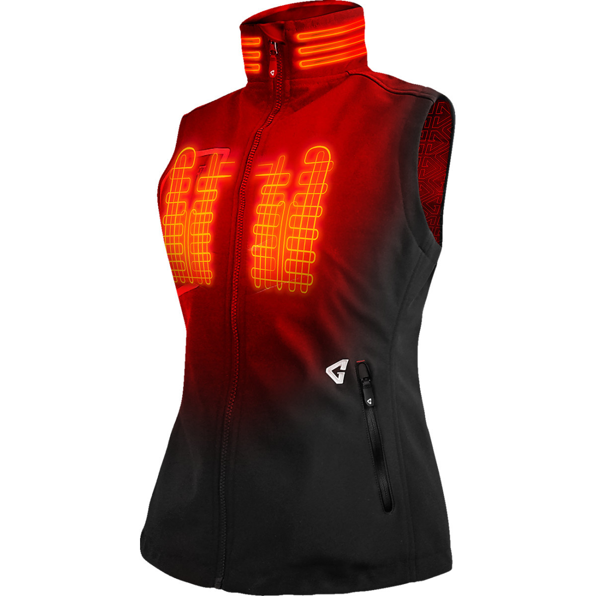 Gerbing Heated Clothing #GER-TVST-7V-W-B-XS - Women's 7V Torrid Softshell Heated Vest 2.0 - Black - XS